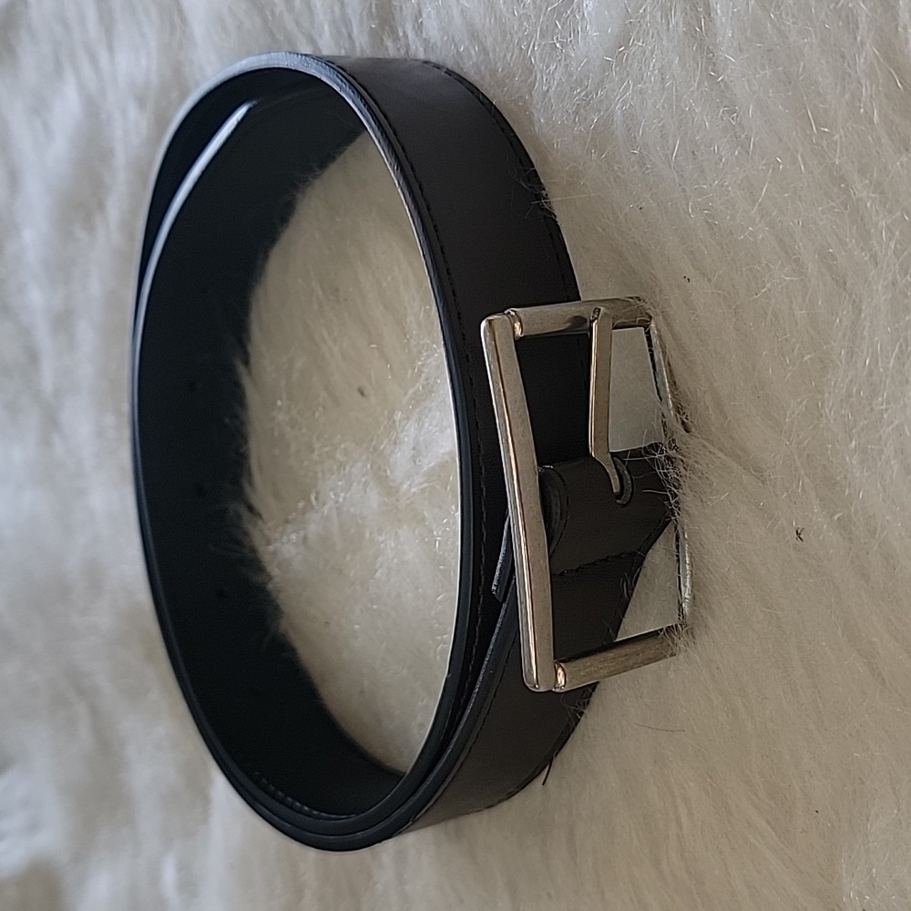 GAP Boy's Black Brown Reversible Silver Tone Hardware Preppy School Uniform Belt
